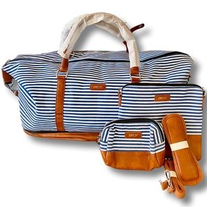 Weekender Bag for Women Canvas Overnight Bag Large Travel Bag by Ibefun